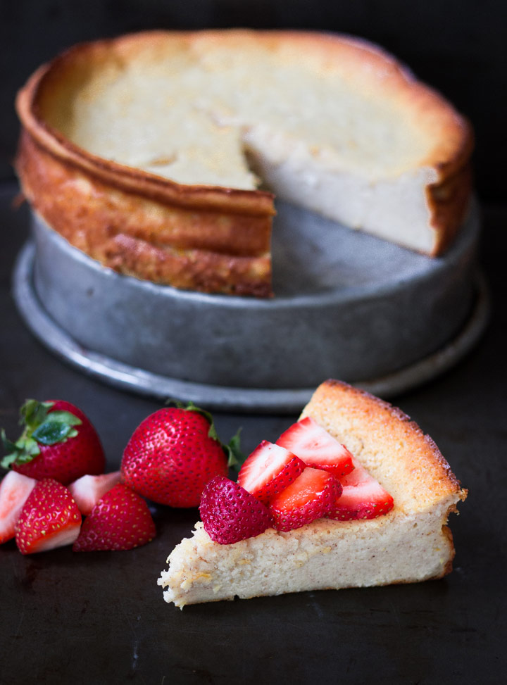 Quesada Pasiega (Spanish Cantabrian Cheesecake) - top with fresh berries for a simple dessert
